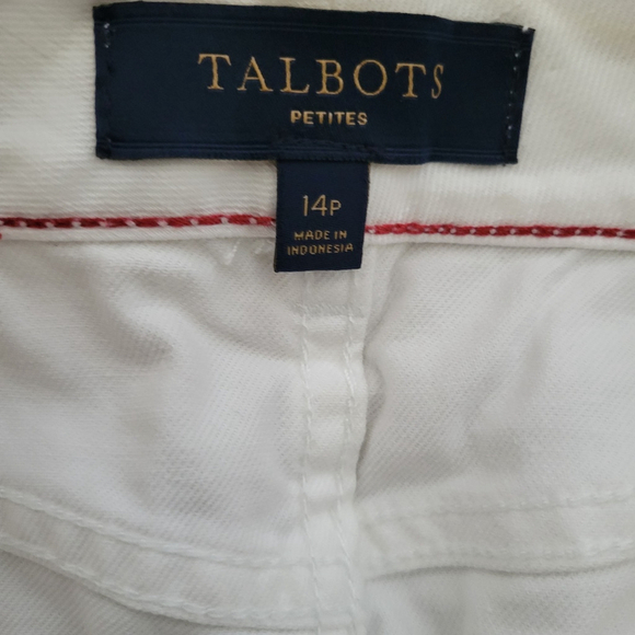 Talbots Petite Women's Pencil Denim White Skirt Size 14P Excellent Condition - Picture 7 of 7